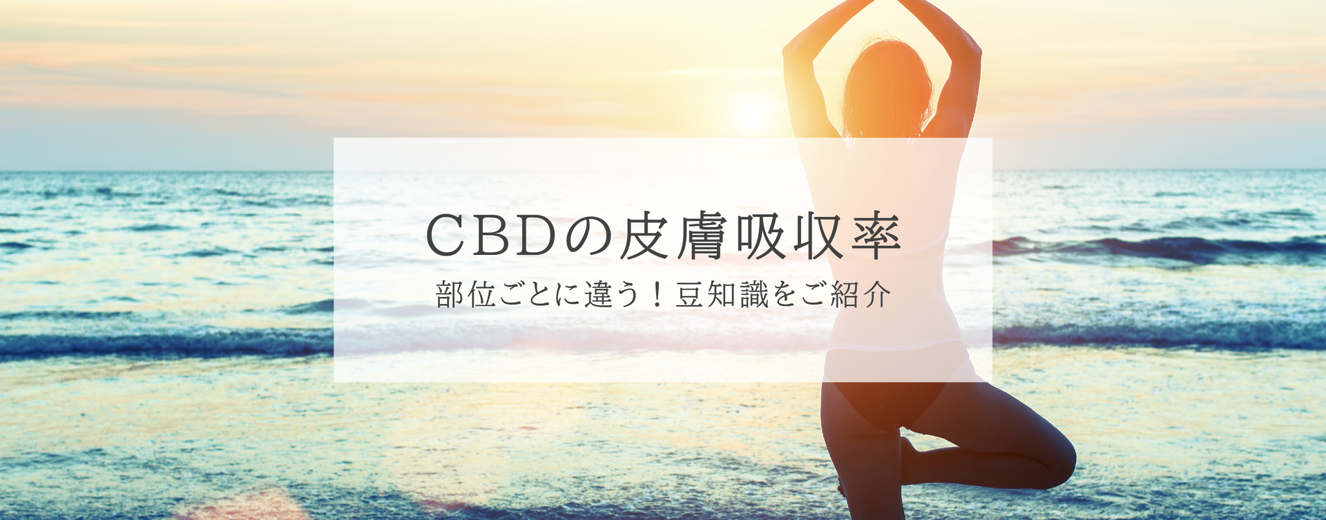 肌に塗るだけでも効果が！CBDの皮膚吸収率